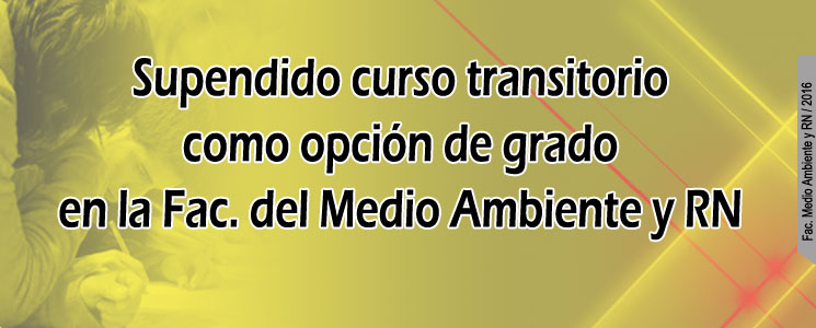  Programa Transitorio como opción de Grado 2016-I, queda suspendido hasta nueva orden, debido a que todos los proyectos curriculares no han presentado la información correspondiente.