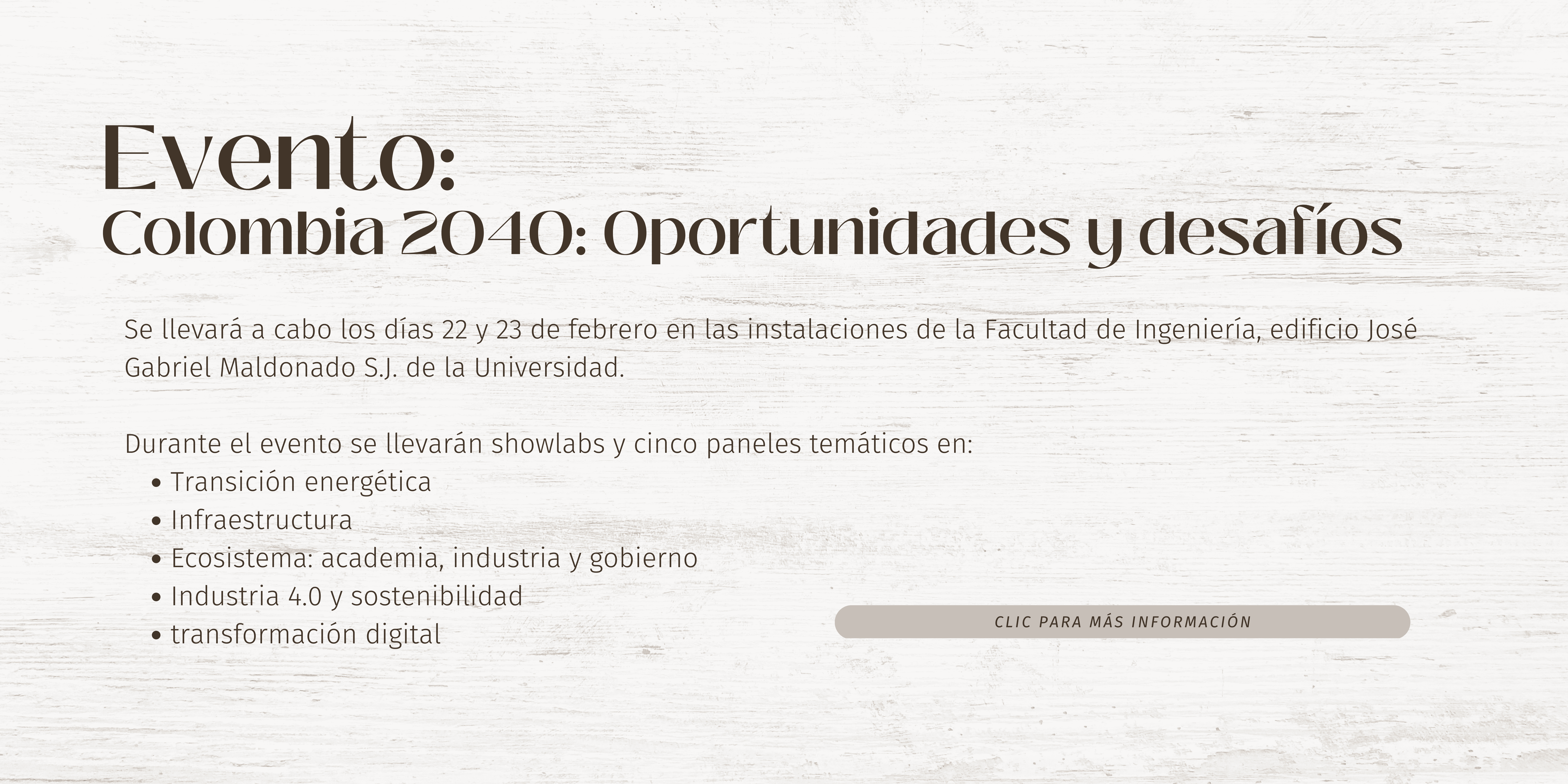  EVENTO: Colombia 2040: Oportunidades y desafíos